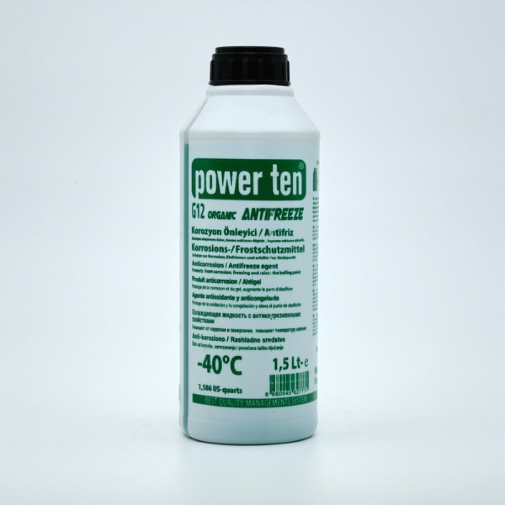 Powerten Yeşil Antifriz Organik -40 Derece  1,5 Litre 5 Adet  2022 Oto Boyaları Fiyatı