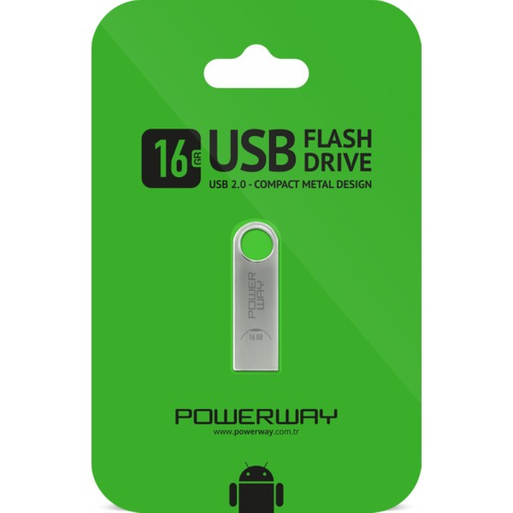 Powerway 16 GB Metal Flash Bellek Metal Tasarım Usb Bellek The Latest Tecnology Chipset Data Traveler Flash Bellekler Fiyatı