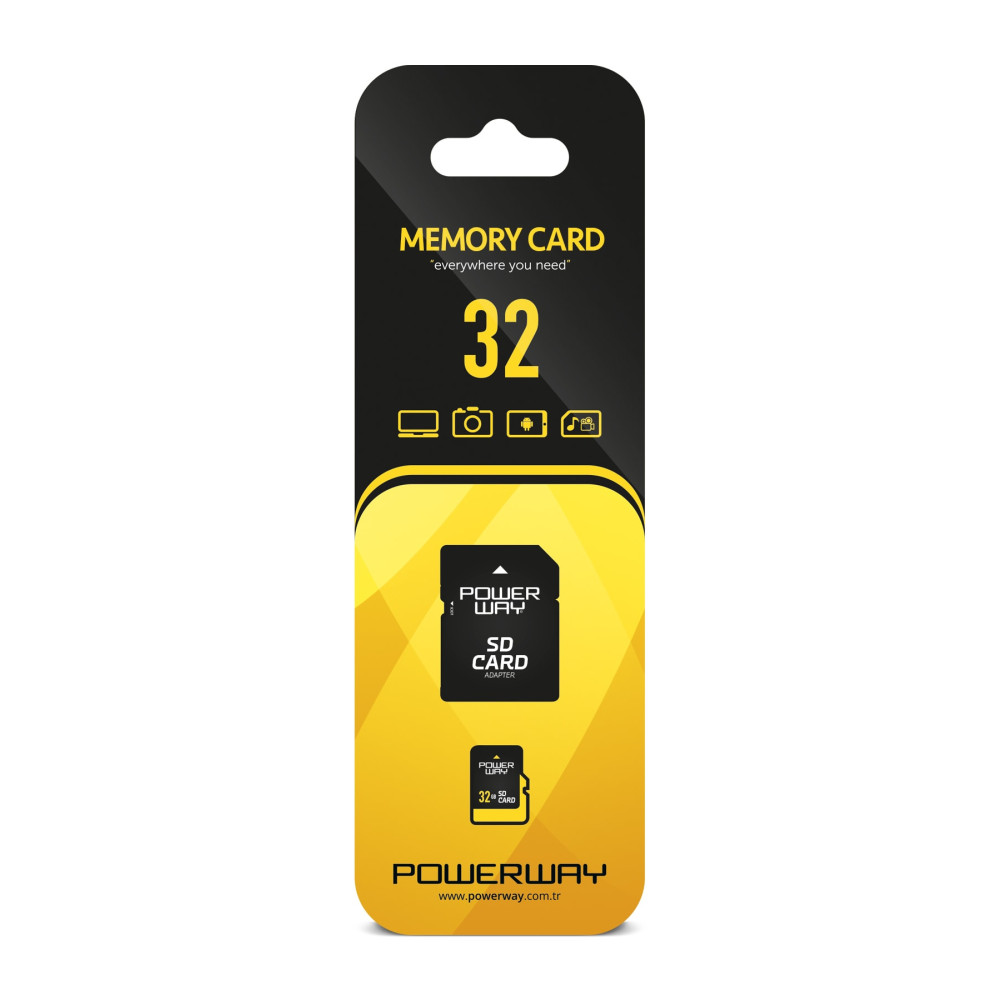 POWERWAY 32 GB Hafıza Kartı Adaptör Dahil Bellek & Depolama Aygıtları Fiyatı