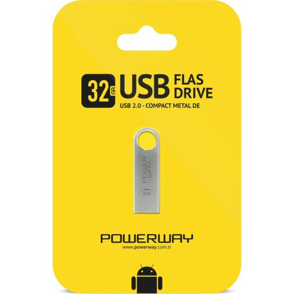 Powerway 32 GB USB 2.0 Metal Flash Bellek Flash Bellekler Fiyatı