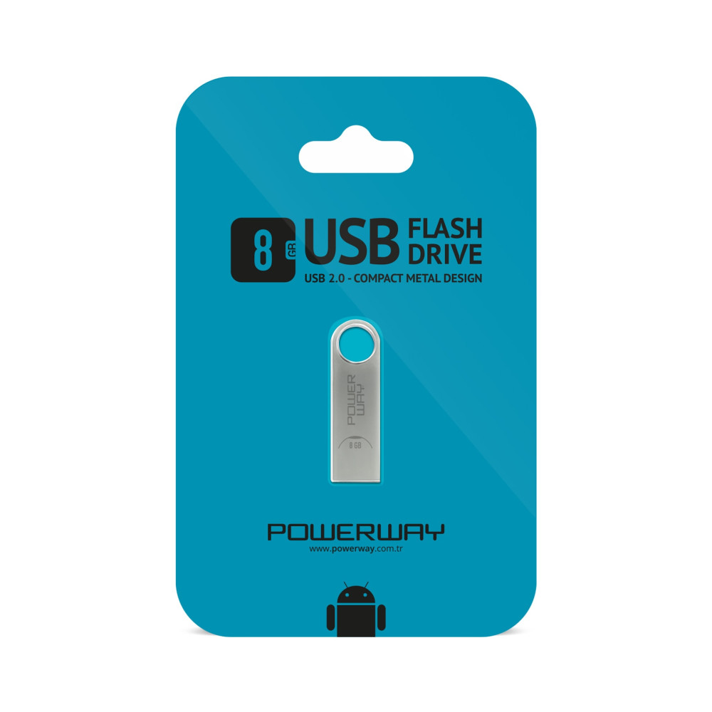 POWERWAY 8 Gb Metal Flash Bellek Metal Tasarım Usb Bellek The Latest Tecnology Chipset Data Traveler Flash Bellekler Fiyatı