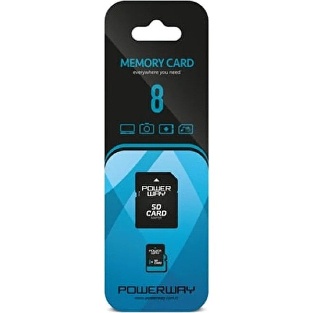 Powerway 8 GB Microsd Hafıza Kartı ve Adaptör Hafıza Kartları Fiyatı