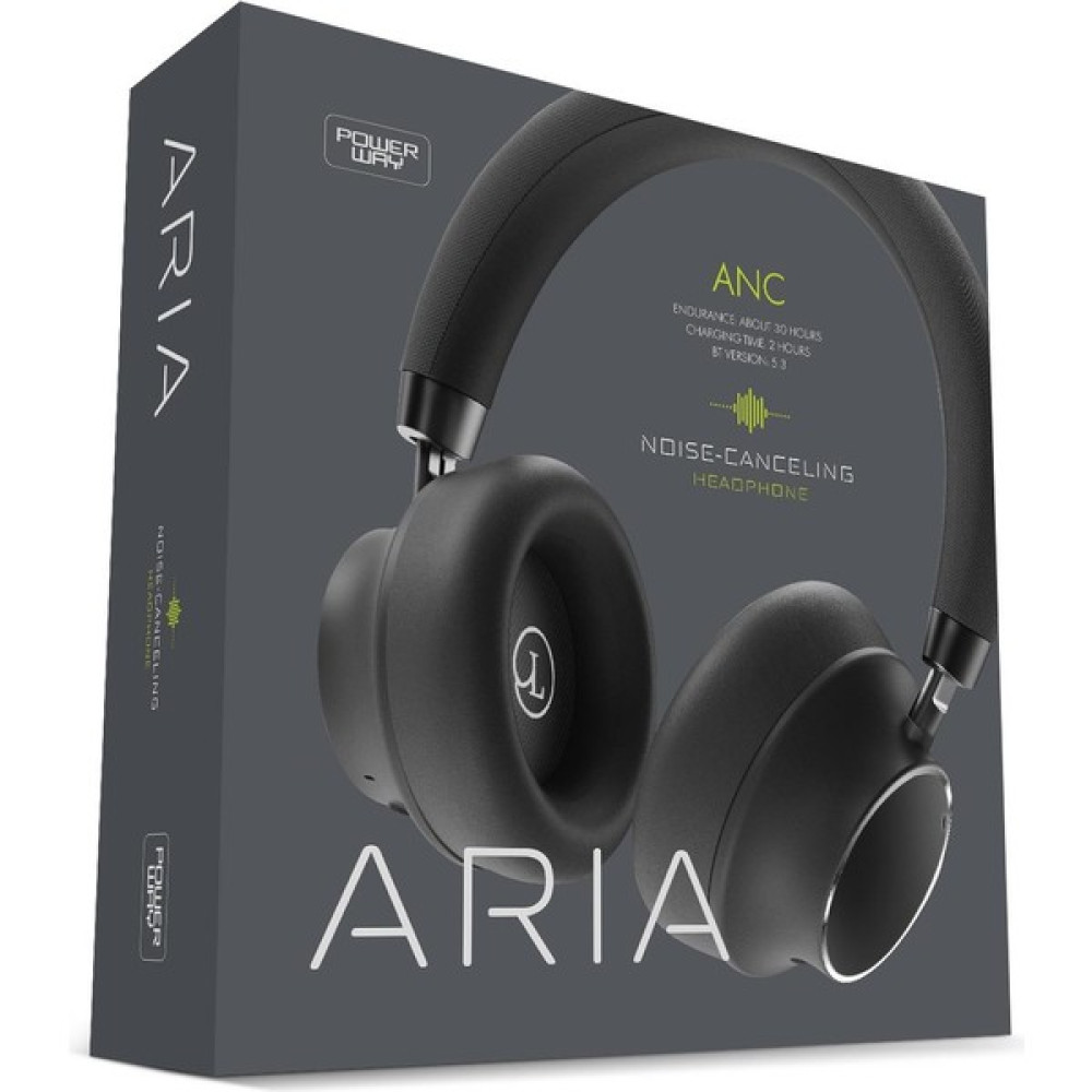 Powerway Aria Kulak Üstü Bluetooth Kulaklık Siyah Kablosuz Ayarlanabilir Aktif Gürültü Önleyici Oto Boyaları Fiyatı