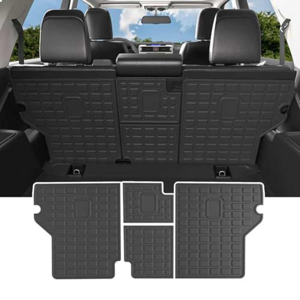 Powoq Backrest Mat Compatible with 2010-2024 Toyota 4Runner - Back Seat Protector TPE Replacement for 5-Seat Accessories (Fit W/and W/O Sliding Tray, Rear Backrest)