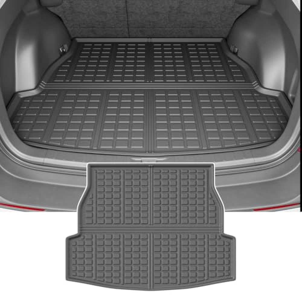 powoq Trunk Mat Compatible with 2019 2020 2021 2022 2023 2024 2025 Toyota RAV4 Cargo Mat TPE Cargo Liner Trunk Liner Replacement for 2019-2025 Toyota RAV4 Accessories (Fit 2019-2025,Rear Trunk Mat)