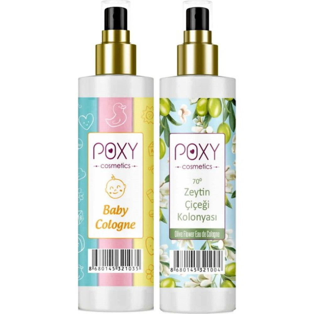 Poxy Bebek Kolonyası 100 ml & Zeytin Çiçeği Kolonyası 70° 100 ml Kolonya & Gülsuyu Fiyatı