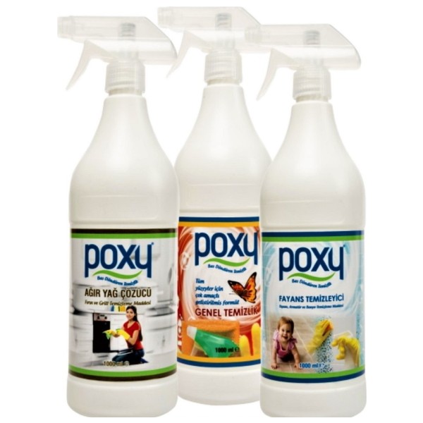 Poxy Temizlik Ürünleri 3'lü Paket 1 kg Temizlik Malzemeleri Fiyatı