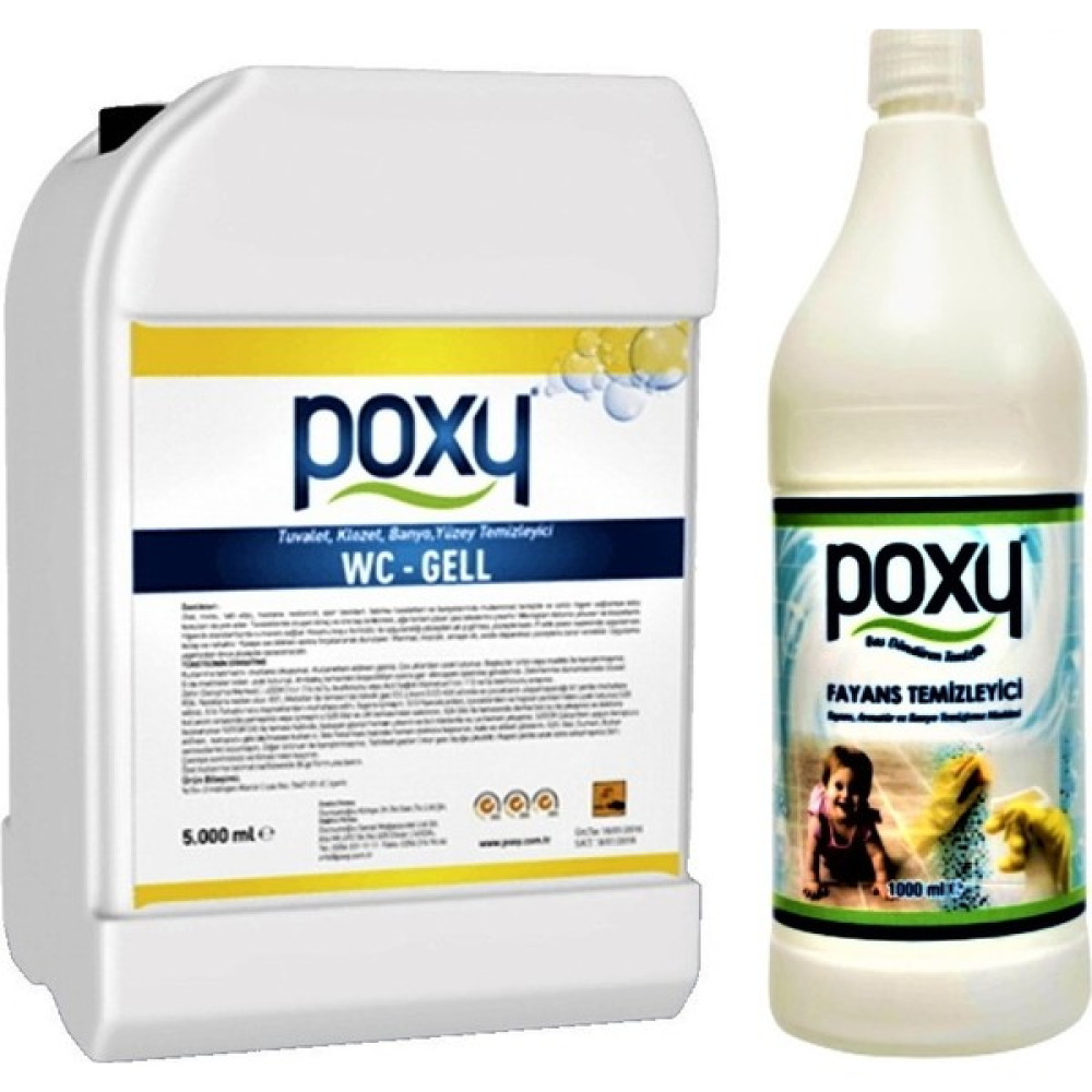 Poxy Wc Jell 5 Lt Fayans Derz Temizleyici 1 Lt Parlatıcı ve Temizleyiciler Fiyatı