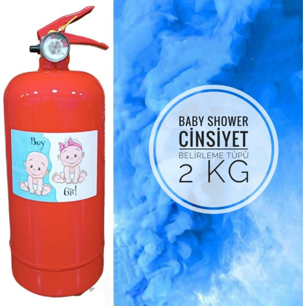 Poyraz 2kg Yangın Tüpü Cinsiyet Partisi Tüpü Mavi Trafik Malzemeleri Fiyatı