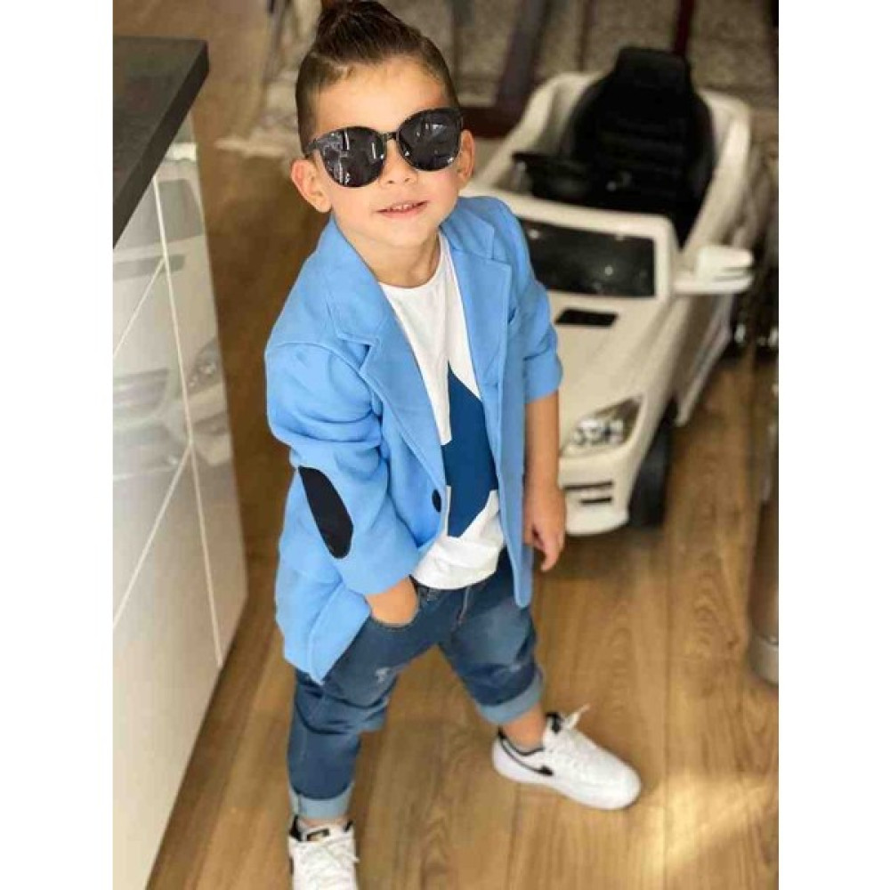 Poyraz Kids Erkek Çocuk Ceket Tişört Kot Pantalon Jean 3 Lü Takım Bayramlık Kombin Erkek Çocuk Giyim Takımı Fiyatı