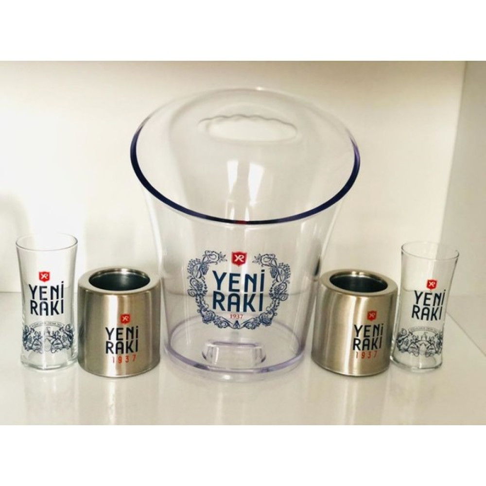 Poyraz Koleksiyon 2 Adet Rakı Bardağı + Yeni Rakı Ehlikeyf+ Yeni Rakı Şişe Kova - Şeffaf Oto Boyaları Fiyatı