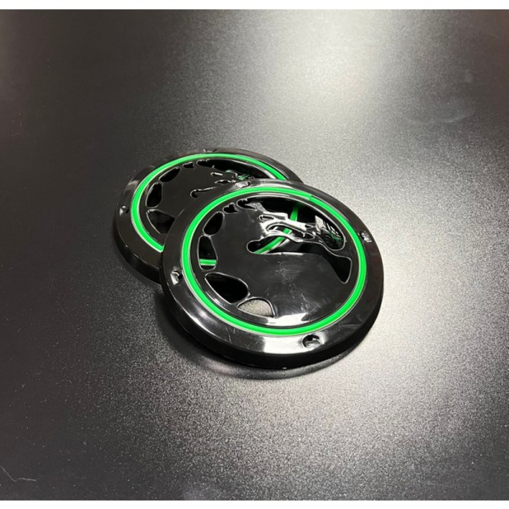 Pozart 16CM Midrange ve Hoparlör Için Neon LED Işıklı Kapak Ejderha Model 1takım 2ADET - yeşil Oto Hoparlörleri & SubWoofer Fiyatı