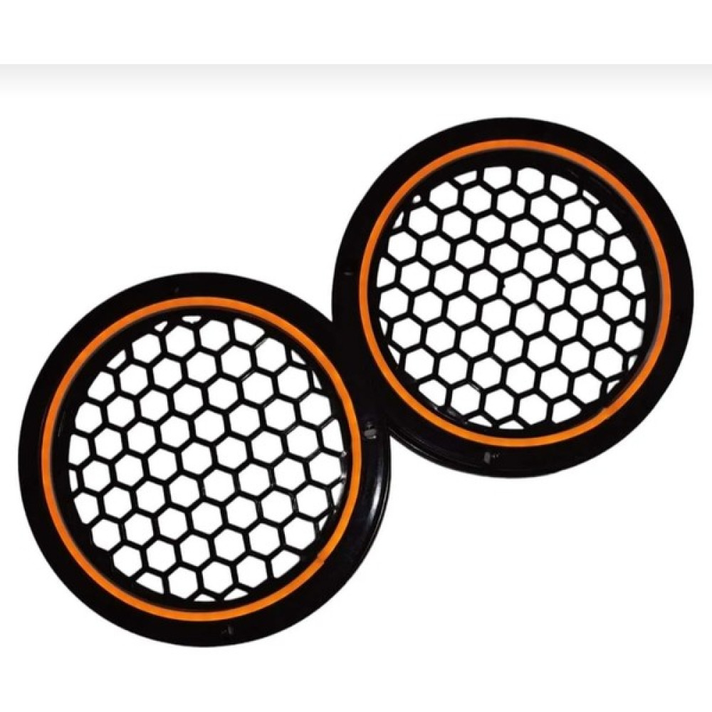 Pozart 20CM Neon Işıklı Hoparlör ve Midrange Kapağı 1takım (2ADET) - turuncu Oto Hoparlörleri & SubWoofer Fiyatı
