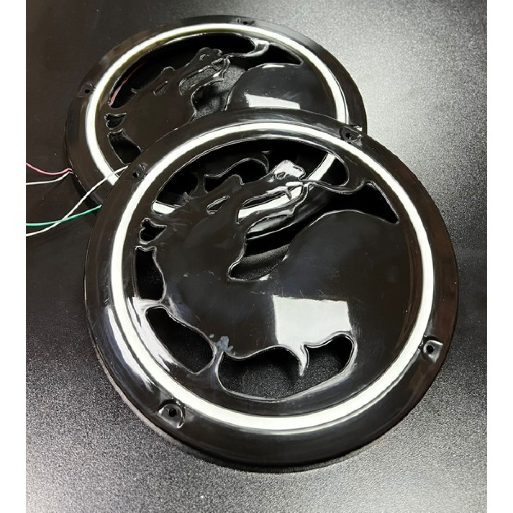 Pozart Ejderha Model 20CM Neon Işıklı Midrange ve Hoparlör Kapağı 1takım 2ADET - beyaz Oto Hoparlörleri & SubWoofer Fiyatı