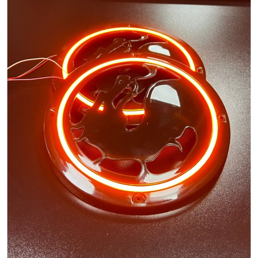 Pozart Ejderha Model 20CM Neon Işıklı Midrange ve Hoparlör Kapağı 1takım 2ADET - turuncu Oto Hoparlörleri & SubWoofer Fiyatı