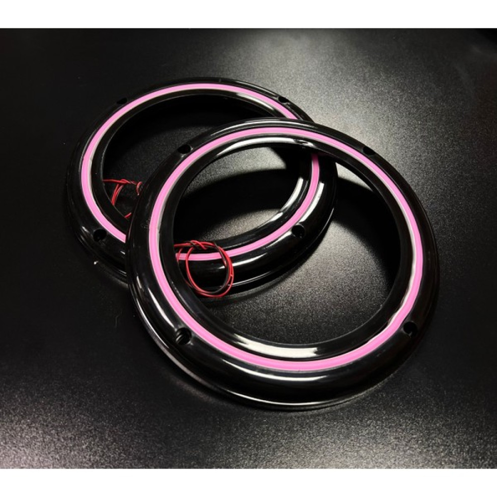 Pozart Peteksiz Neon Işıklı 20CM Midrange Hoparlör Kapağı Plastik 1takım 2ADET Hoparlörünüz Görünür - pembe Oto Hoparlörleri & SubWoofer Fiyatı
