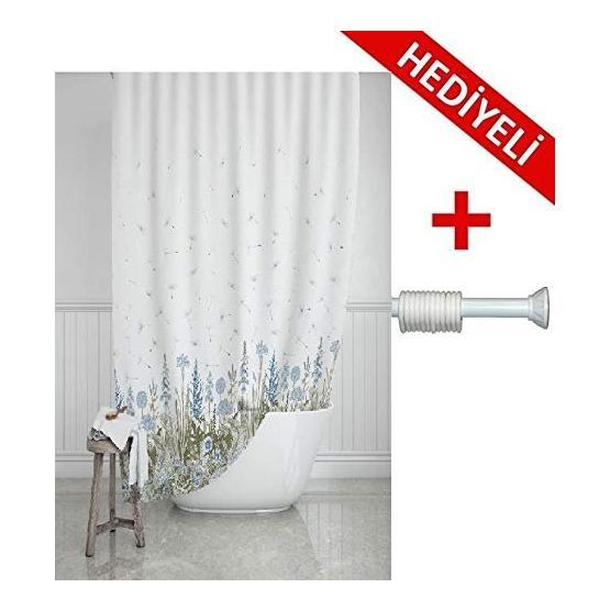 Prado 180x200 cm Askı Hediyeli Kır Banyo Duş Perdesi