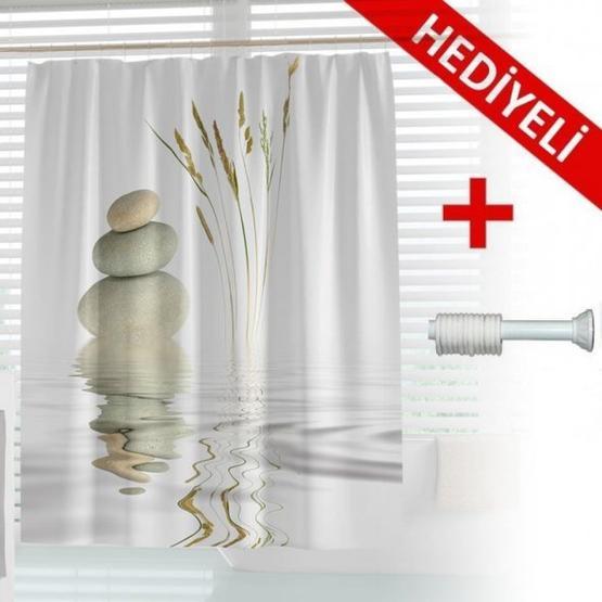 Prado 180x200 cm Askı Hediyeli Kır Banyo Duş Perdesi