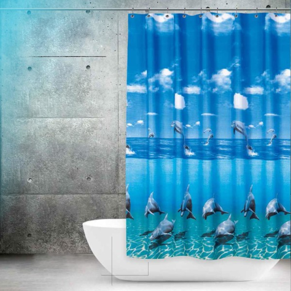 Prado Dolphin Banyo Perdesi, Duş Perdesi Çift Kanat 120X200CM Duş / Banyo Perdesi Fiyatı