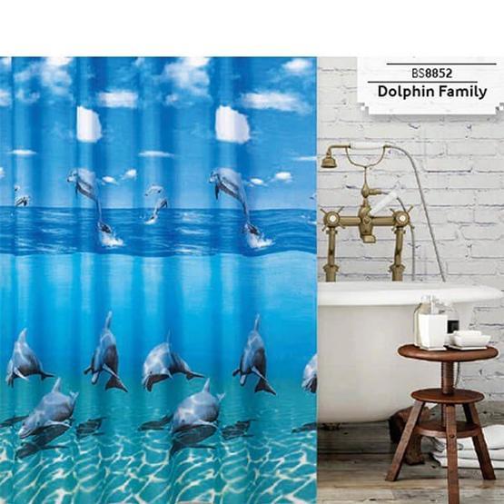 Prado Dolphin Family 180X200 cm Banyo Duş Perdesi