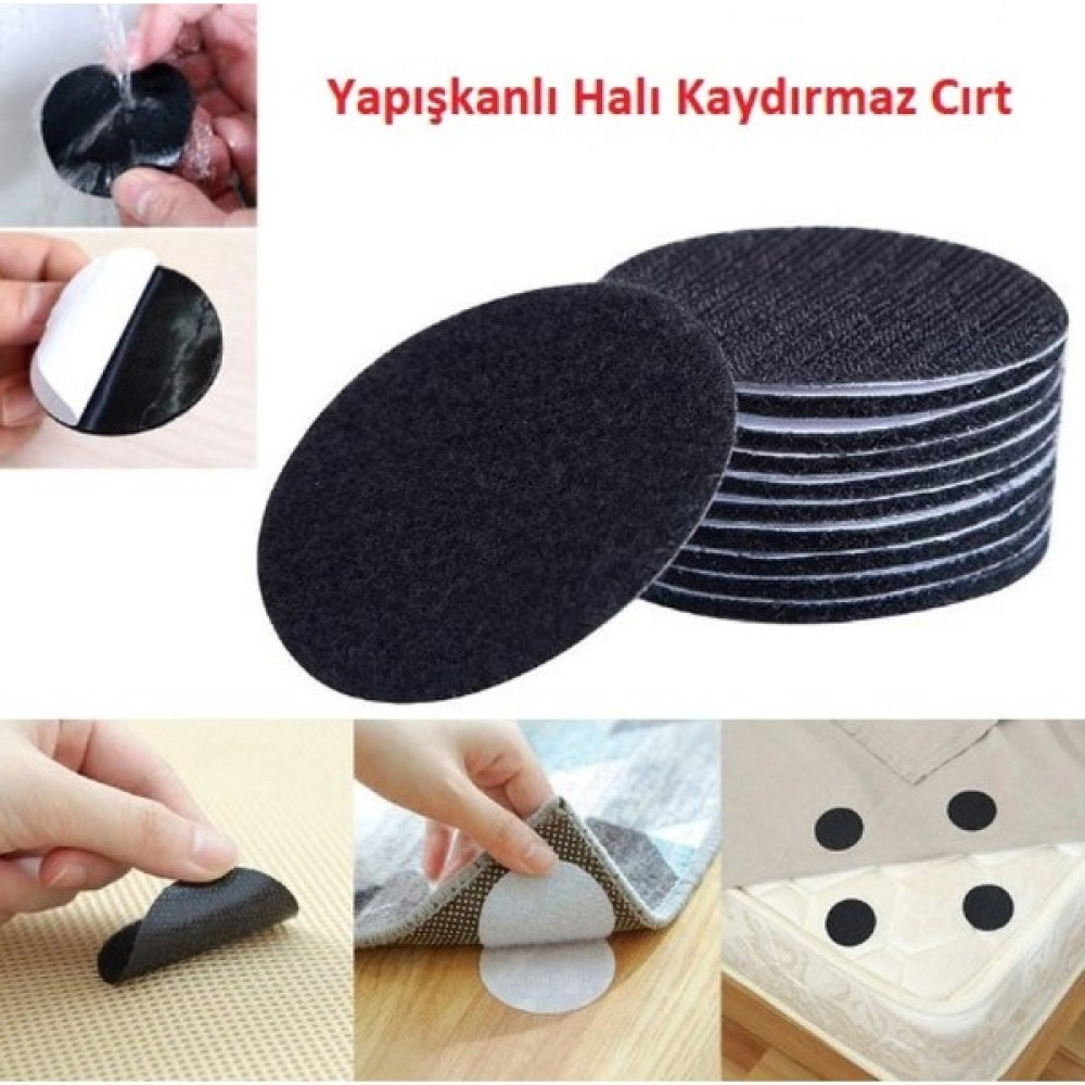Pratik Akalite Yeni Nesil Kullanışlı Halı Kilim Kaydırmaz Cırt 30 Set - Siyah Ev Tekstili Fiyatı