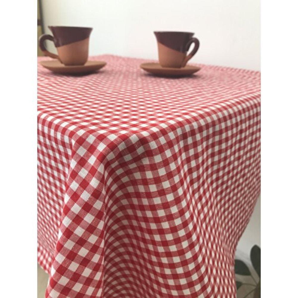 Pratik Dikisco Kırmızı Küçük Pötikareli Masa Piknik Örtüsü Sofra Bezi - 80 x 160 cm - Beyaz - Kırmızı Masa Örtüsü Fiyatı