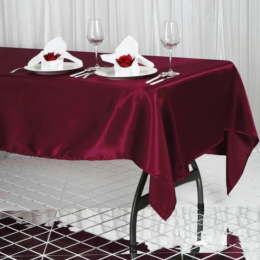 Pratik Dikisco Saten Masa Örtüsü - 140 x 200 cm - Bordo Masa Örtüsü Fiyatı