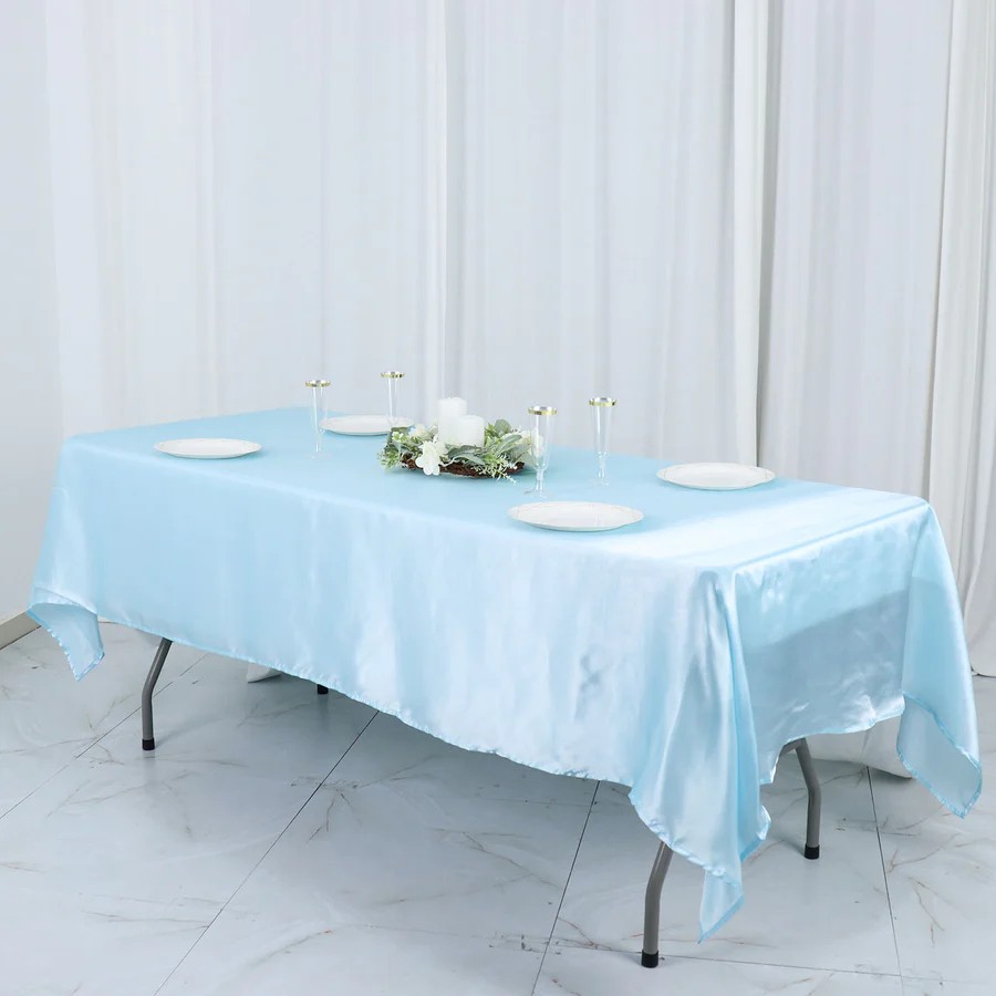 Pratik Dikisco Saten Masa Örtüsü - 140 x 200 cm - Gök Mavisi Masa Örtüsü Fiyatı