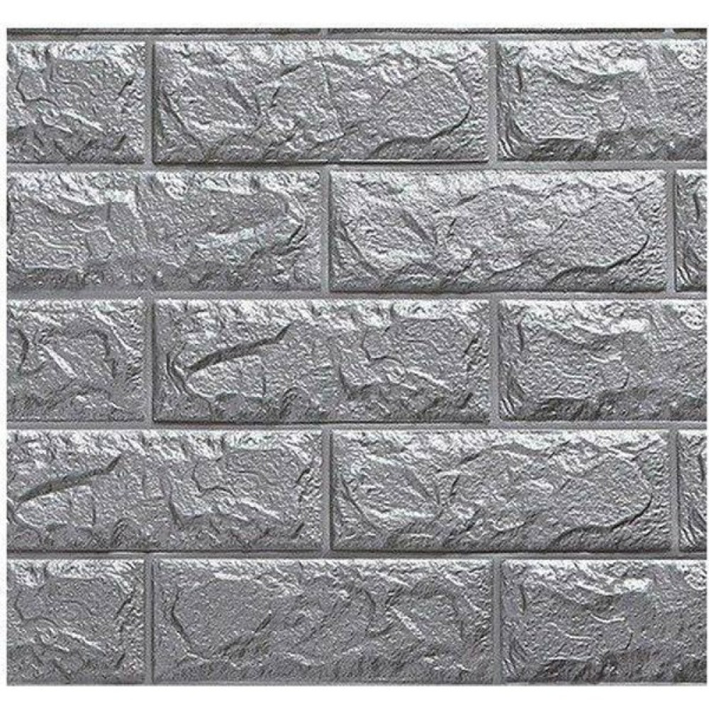 Pratik Duvarlar Duvar Kağıdı Kendinden Yapışkanlı Duvar Kağıdı 3D Duvar Kağıdı - Gri - 70 x 54 cm Duvar Kağıdı Fiyatı