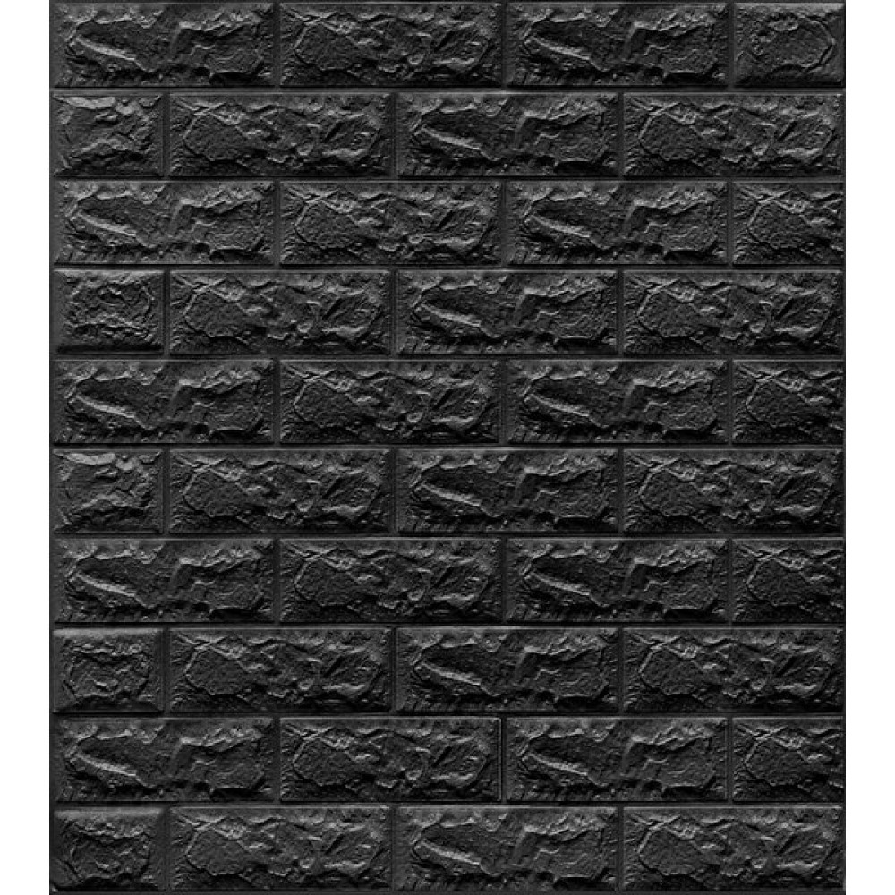 Pratik Duvarlar Duvar Kağıdı Kendinden Yapışkanlı Duvar Kağıdı 3D Tuğla Desen Taş Desen - Siyah - 70 x 15 cm Duvar Kağıdı Fiyatı