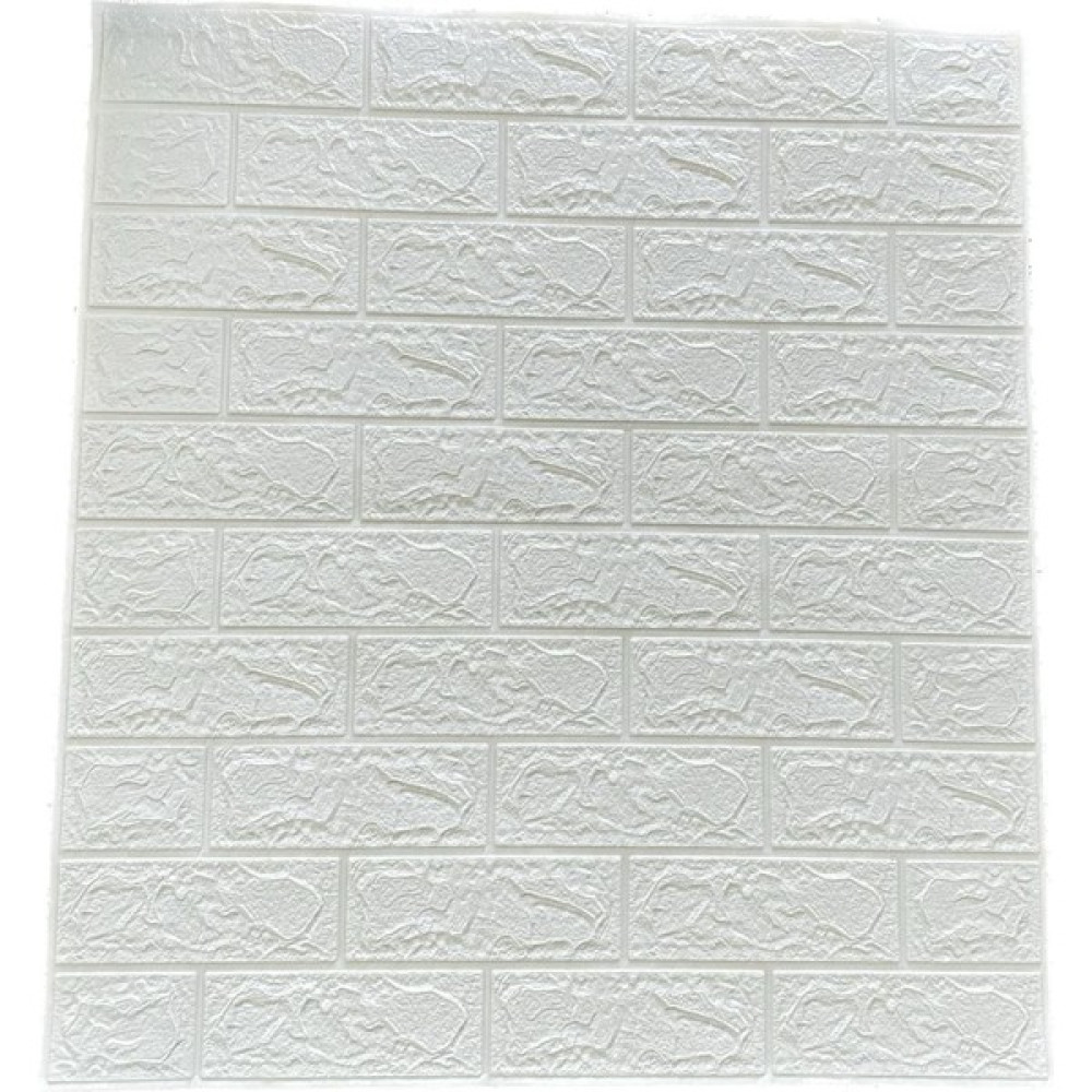 Pratik Duvarlar Kendinden Yapışkanlı Duvar Kağıdı 3D Duvar Kağıdı Taş Desenli Duvar Kağıdı Duvar Paneli - Beyaz - 70 x 77 cm Duvar Kağıdı Fiyatı