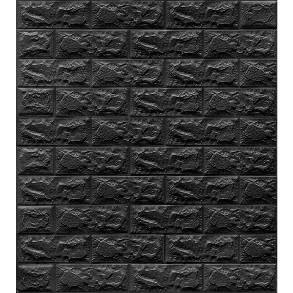 Pratik Duvarlar Kendinden Yapışkanlı Duvar Kağıdı 3D Duvar Kağıdı Taş Desenli Duvar Kağıdı Duvar Paneli - Siyah - 70 x 77 cm Duvar Kağıdı Fiyatı