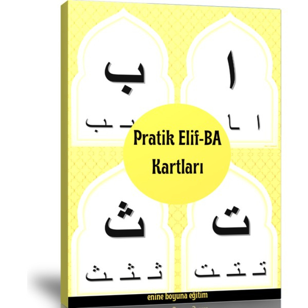 Pratik Elif-Ba Kartları (Laminasyonlu Sert Kartlar) Okul Öncesi Eğitici & Öğretici Kitaplar Fiyatı