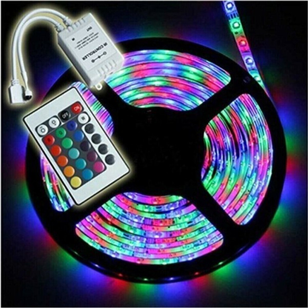 Pratik Mağazam LED Animasyonlu Tak Çalıştır Kumandalı Trafolu Rgb Şerit Işık Aydınlatma 5 Metre - 5 m Led Aydınlatmalar Fiyatı