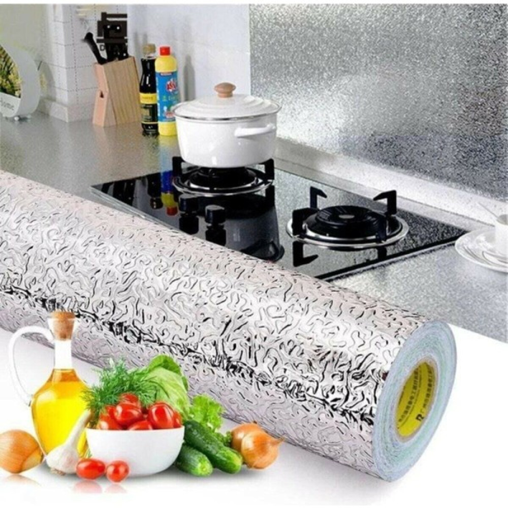 Pratik Mağazam Yapışkanlı Kolay Silinebilir Mutfak Tezgah Üstü Folyo Gümüş - 40 x 1000 cm Yapı Kimyasalları & Yapıştırıcılar Fiyatı