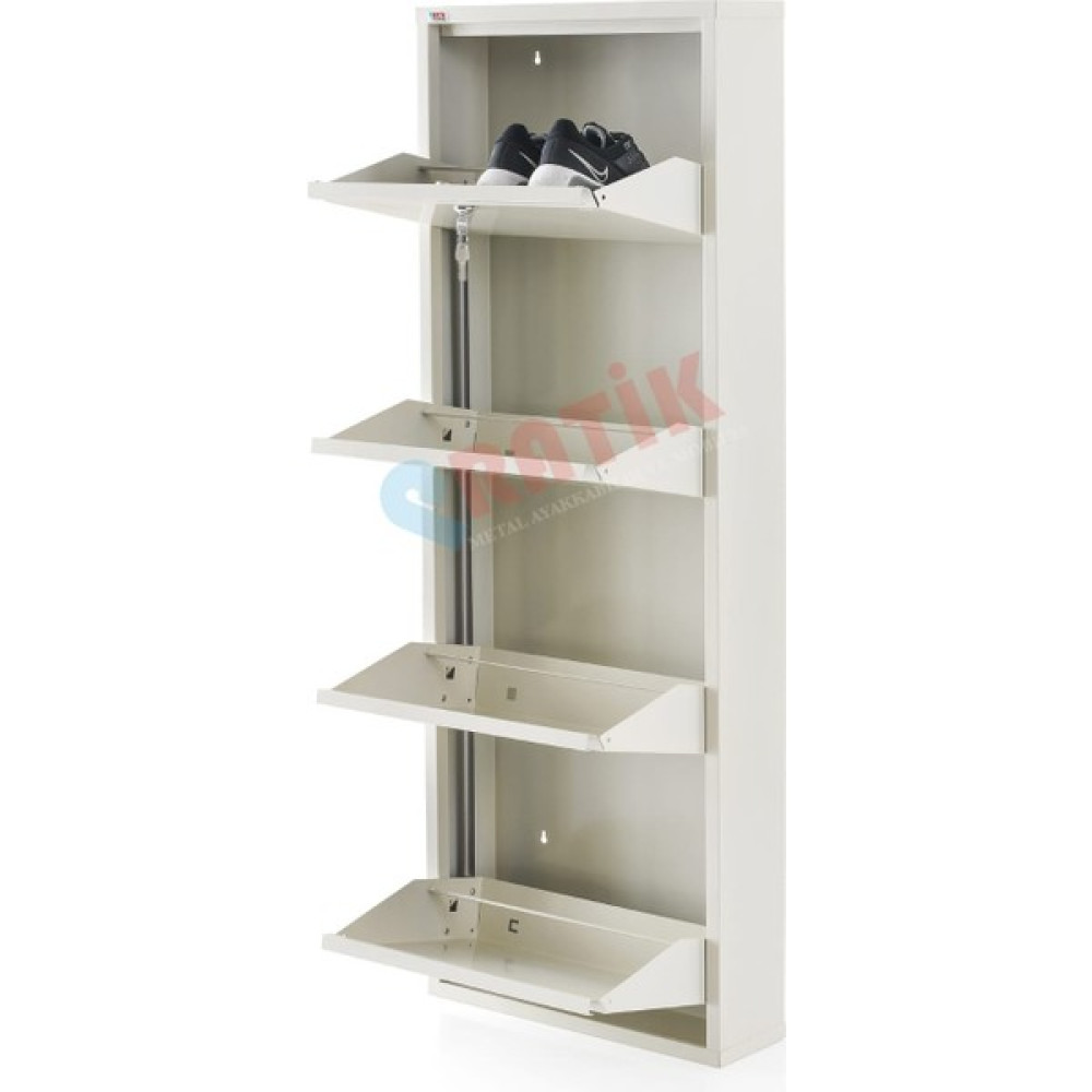 Pratik Metal Ayakkabılık ve Mobilya 4'lü Kilitli Pratik Metal Ayakkabılık (Krem) - Krem Ayakkabılık Fiyatı