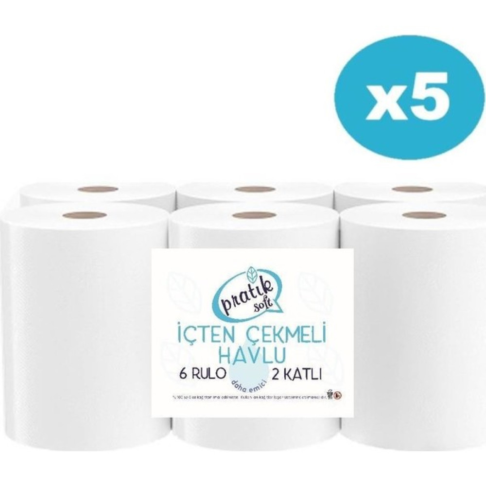 Pratik Soft Pratiksoft 5 Koli Içten Çekmeli Kağıt Havlu 30 Rulo Kağıt Havlu Fiyatı