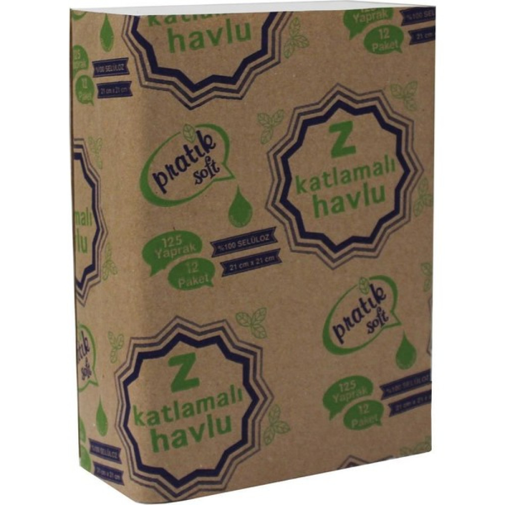 Pratik Soft Z Katlama Dispenser Kağıt Havlu 125 x 12 Adet Kağıt Havlu Fiyatı