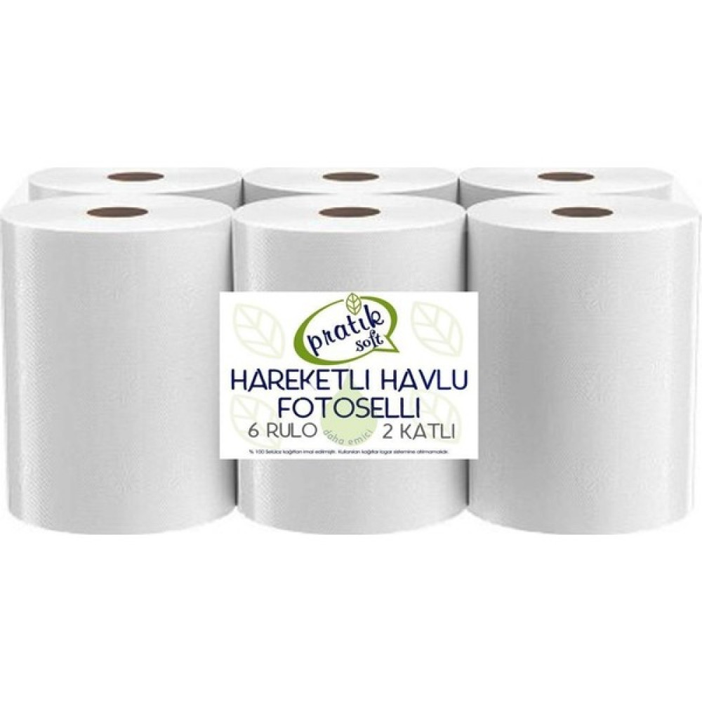 Pratiksoft 21 cm Fotoselli Hareketli Kağıt Havlu 6 Rulo Kağıt Havlu Fiyatı