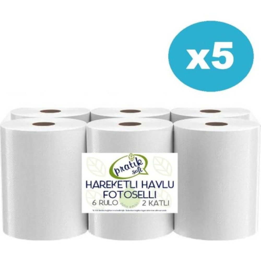 Pratiksoft 5 Koli 21 cm Fotoselli Hareketli Kağıt Havlu 30 Rulo Kağıt Havlu Fiyatı
