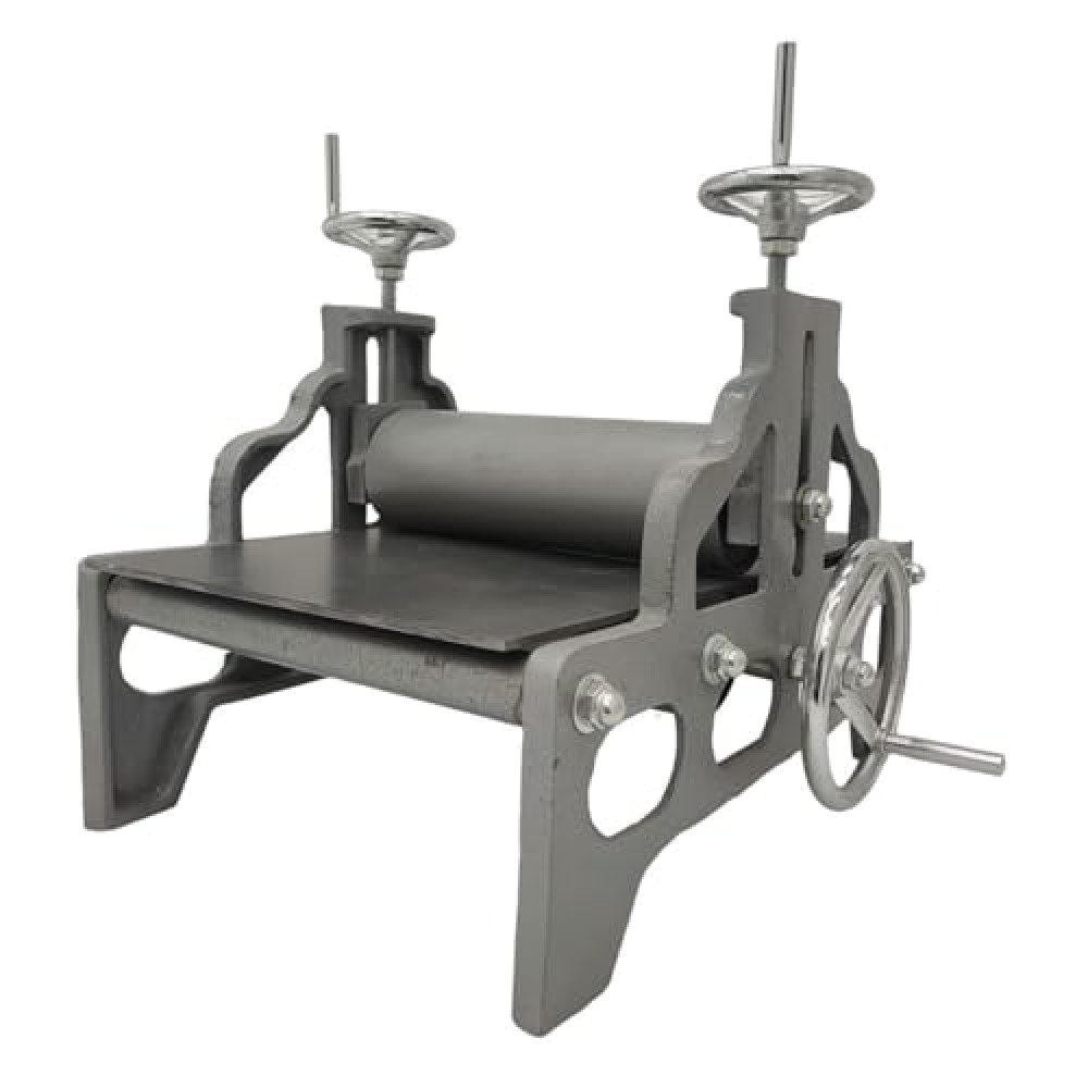 PreAsion Manual Etching Machine Etching Printing Press Printmaking Letterpress Machine Slab Roller Printmaking Rubbing Machine Plaster Wood Paper Slab Roller Printing Size 18.9 "L x 11.2" W