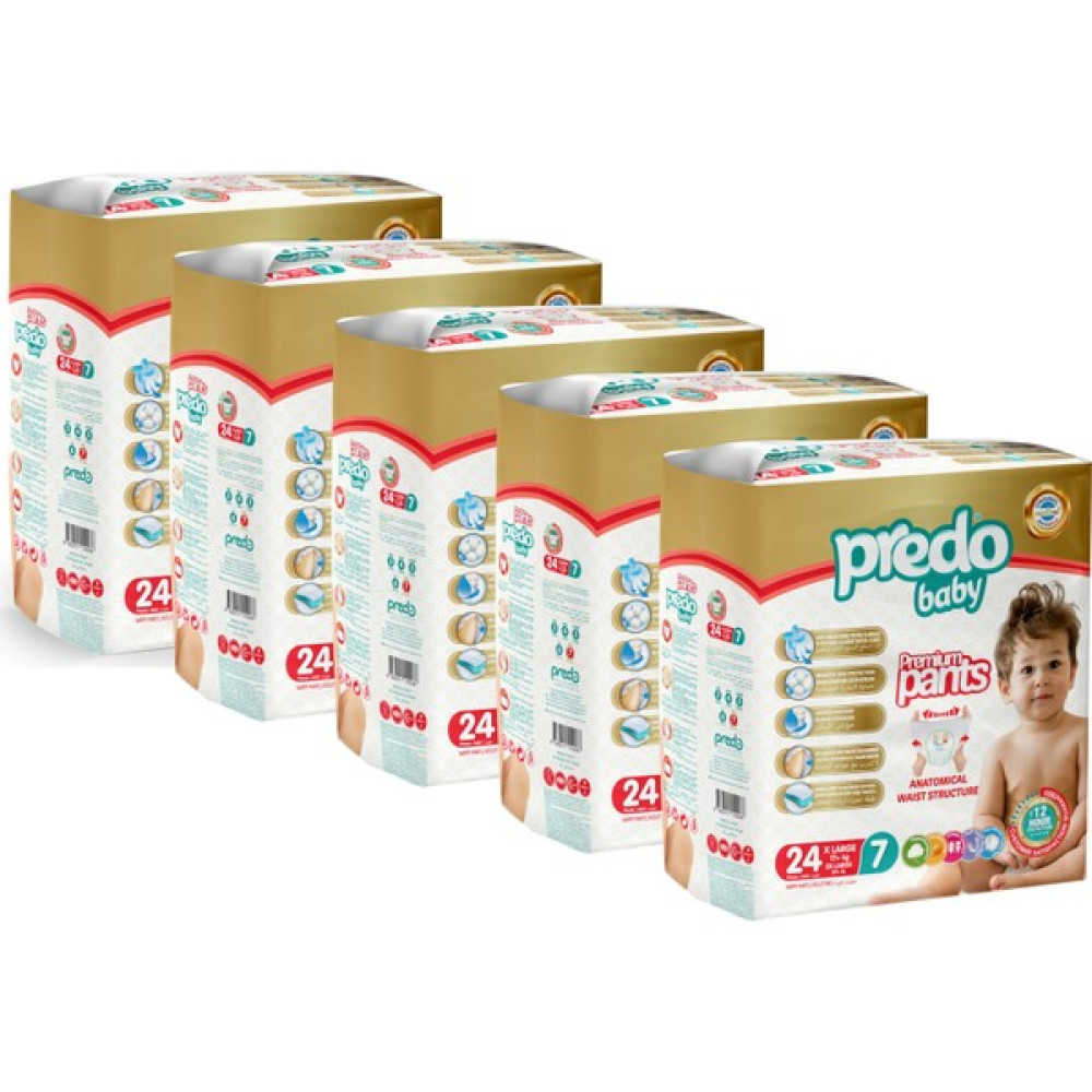 Predo Premium Pants Külot Bezi 7 Numara Xlarge 120 Adet (5 Li Ultra Ekonomik Paket) Bebek Bezi Fiyatı
