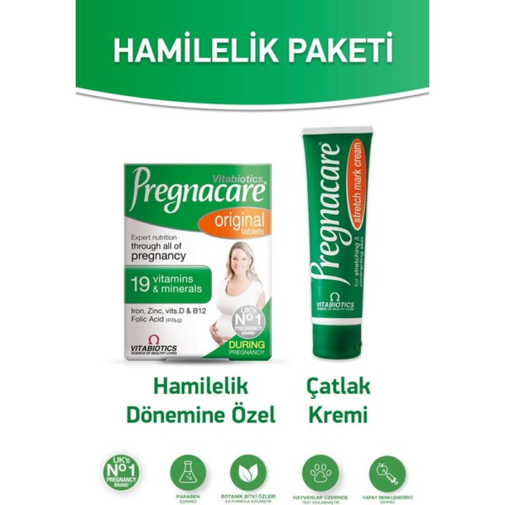Pregnacare Original + Çatlak Kremi Vücut Sıkılaştırıcı ve İncelticiler Fiyatı