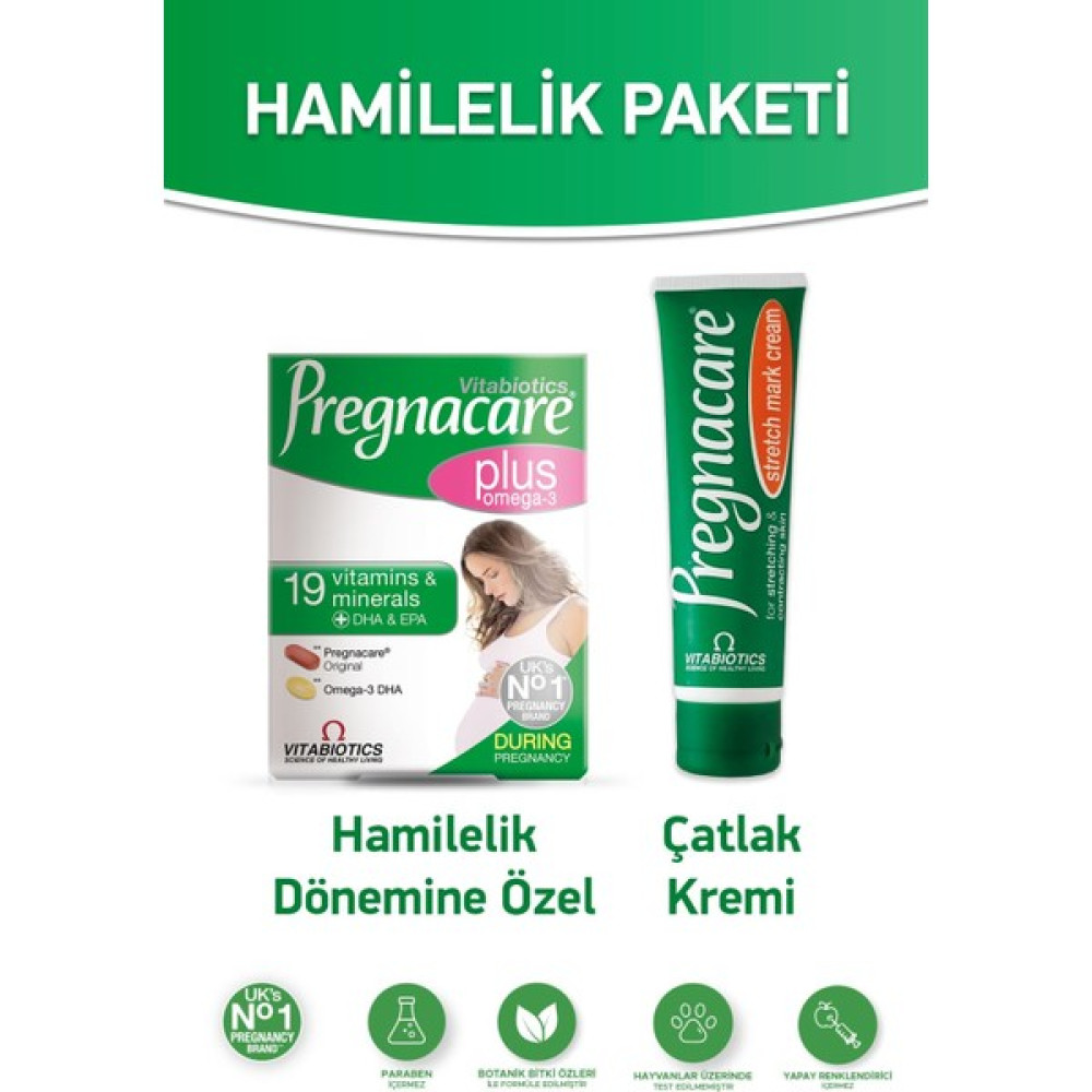 Pregnacare Plus + Çatlak Kremi Vücut Sıkılaştırıcı ve İncelticiler Fiyatı