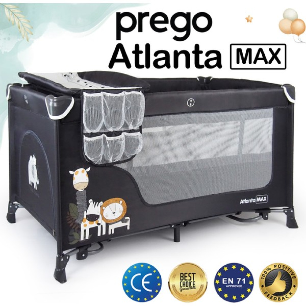 Prego Atlanta Max Alt Açma Üniteli Oyun Parkı 70 x 120 cm - Füme Park Yatak / Oyun Parkı Fiyatı