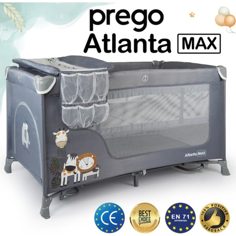 Prego Atlanta Max Alt Açma Üniteli Oyun Parkı 70 x 120 cm - Gri Park Yatak / Oyun Parkı Fiyatı