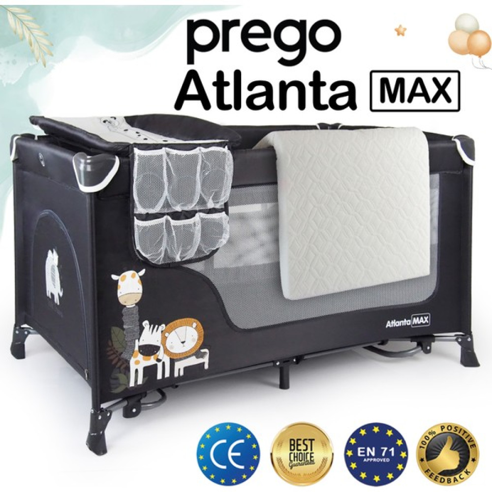 Prego Atlanta Max Alt Açma Üniteli Oyun Parkı 70 x 120 cm + Yataklı - Füme Park Yatak / Oyun Parkı Fiyatı