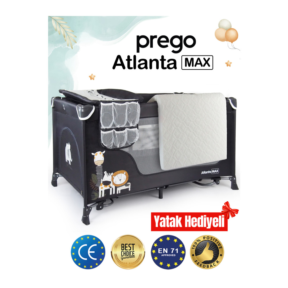 Prego Atlanta Oyun Parkı 70*120 cm + Yatak Dış Mekan & Bahçe Oyuncakları Fiyatı