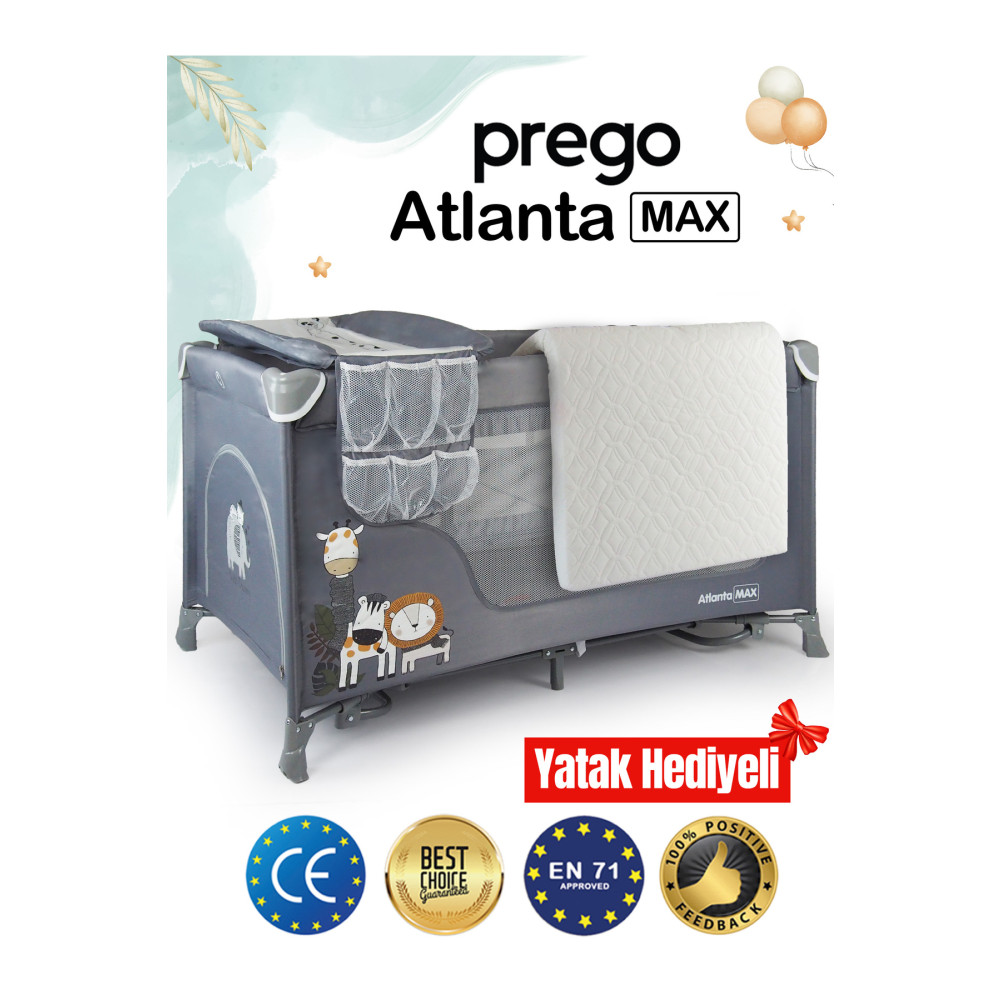Prego Atlanta Oyun Parkı 70*120 cm Yatak Hediyeli Dış Mekan & Bahçe Oyuncakları Fiyatı