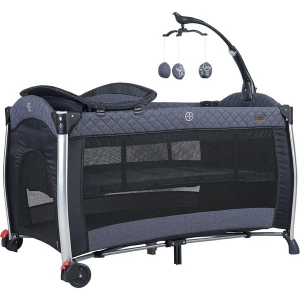 Prego City Life Dönenceli Oyun Parkı 70*120 Cm 8032 - Füme Park Yatak / Oyun Parkı Fiyatı